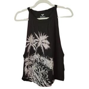 2010s Roxy Palm Tree Graphic Muscle Tank Top Size S